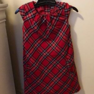 Girls H&M Red Plaid Holiday Dress